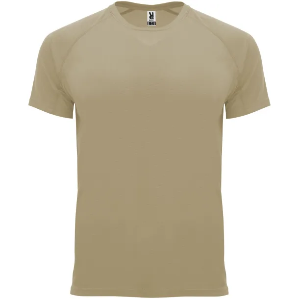 Bahrain short sleeve men's sports t-shirt - Roly Dark Sand