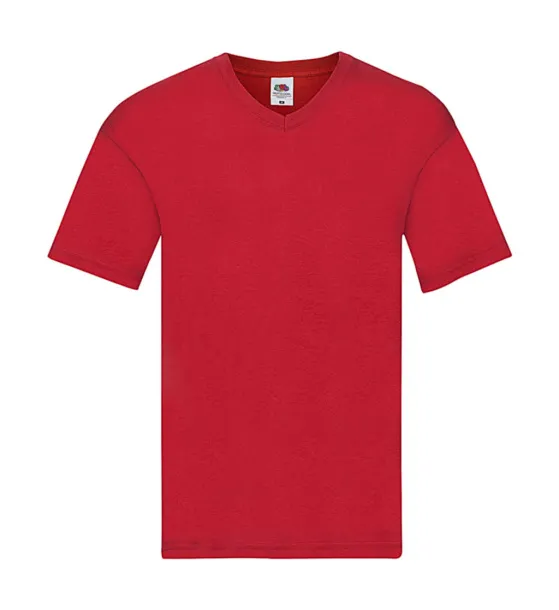  Klasična kratka majica s V-izrezom, 145 g/m² - Fruit of the Loom Crvena