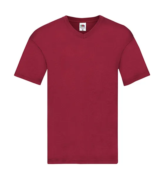  Original V-Neck T - Fruit of the Loom Brick Red