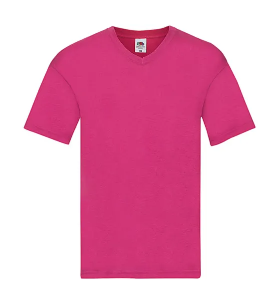  Original V-Neck T - Fruit of the Loom Fuchsia