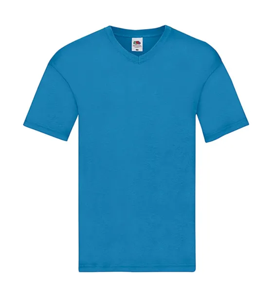  Original V-Neck T - Fruit of the Loom Azure Blue