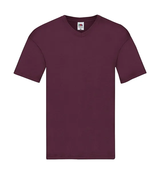  Klasična kratka majica s V-izrezom, 145 g/m² - Fruit of the Loom burgundac