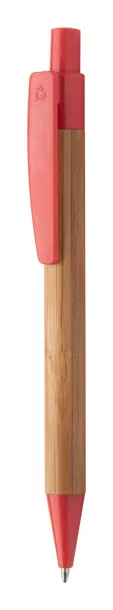 Boothic bamboo ballpoint pen Red Natural