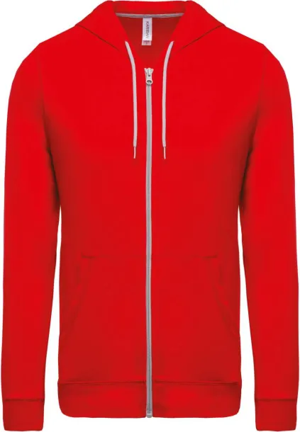  Lagana hoodica s patentom, 180 g/m2 - Kariban Crvena