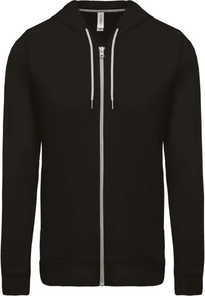  Lagana hoodica s patentom, 180 g/m2 - Kariban Crna