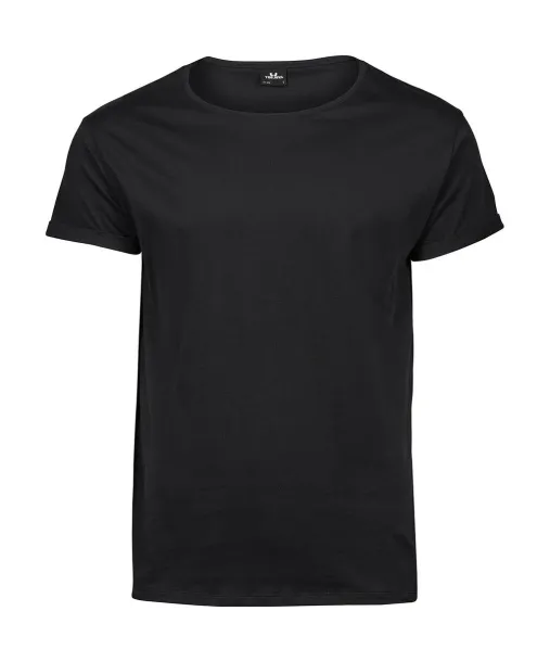  Kratka majica s podvrnutim rukavima, 160 g/m² - Tee Jays Crna
