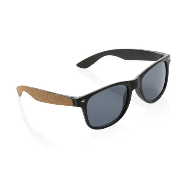  GRS recycled PC plastic sunglasses with FSC® cork - XD Collection Black 