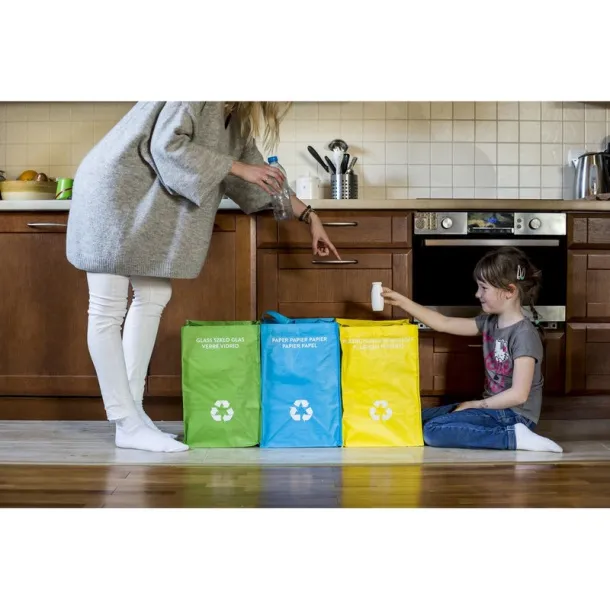  Recycle waste bags, 3 pcs multicolour