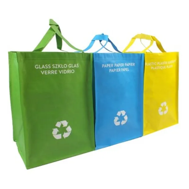  Recycle waste bags, 3 pcs multicolour