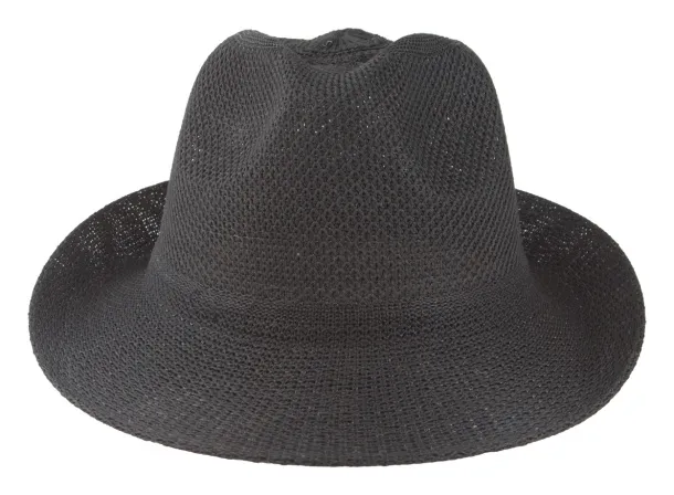 Willow straw hat Black