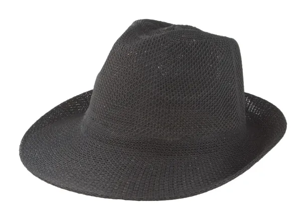 Willow straw hat Black