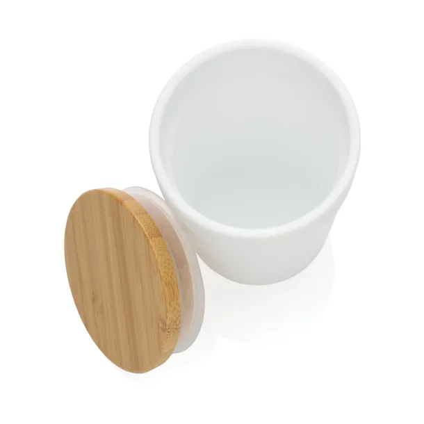  Šalica od GRS RPP-a s FSC® poklopcem od bambusa, 300 ml - XD Collection Bijela