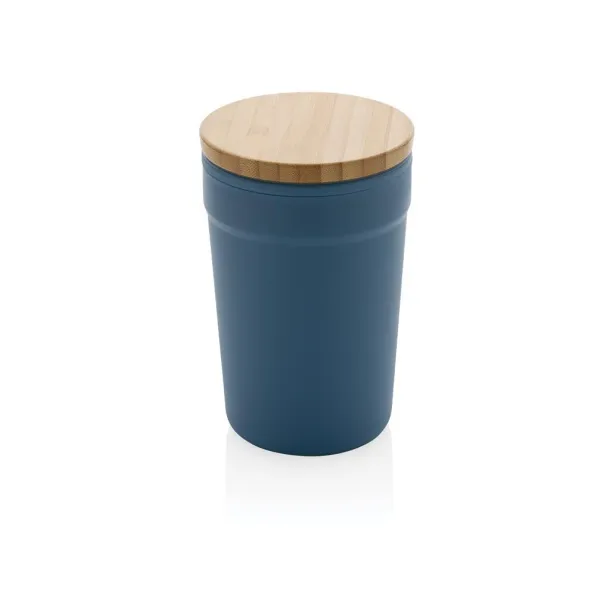  Šalica od GRS RPP-a s FSC® poklopcem od bambusa, 300 ml - XD Collection Plava