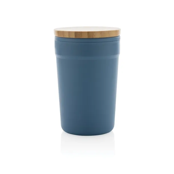  Šalica od GRS RPP-a s FSC® poklopcem od bambusa, 300 ml - XD Collection Plava