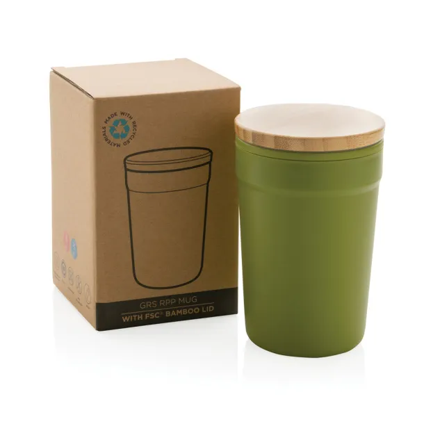  Šalica od GRS RPP-a s FSC® poklopcem od bambusa, 300 ml - XD Collection 45533C