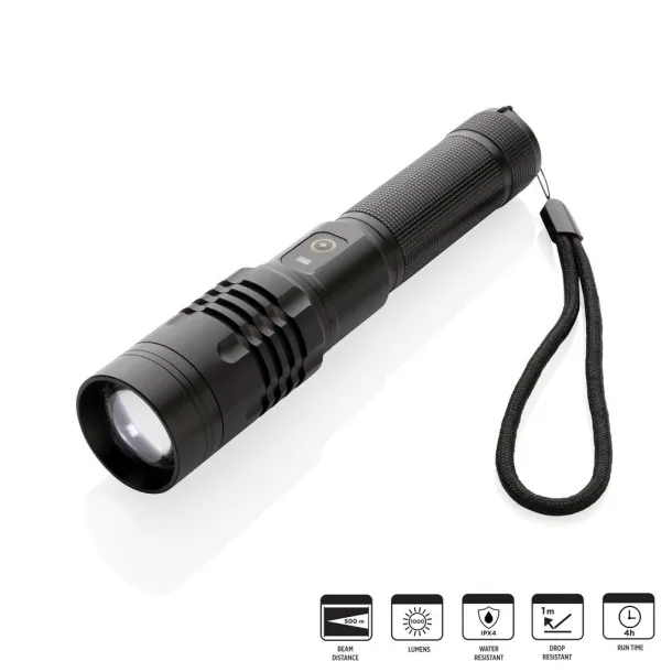 Gear X USB re-chargeable torch - GearX Black 