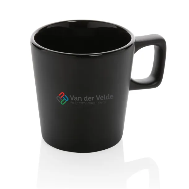  Ceramic modern coffee mug - XD Collection Black Black