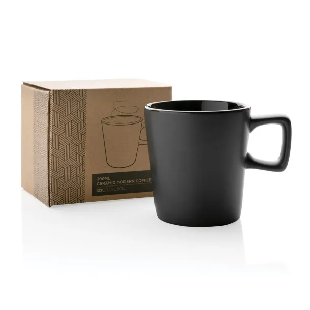  Ceramic modern coffee mug - XD Collection Black Black