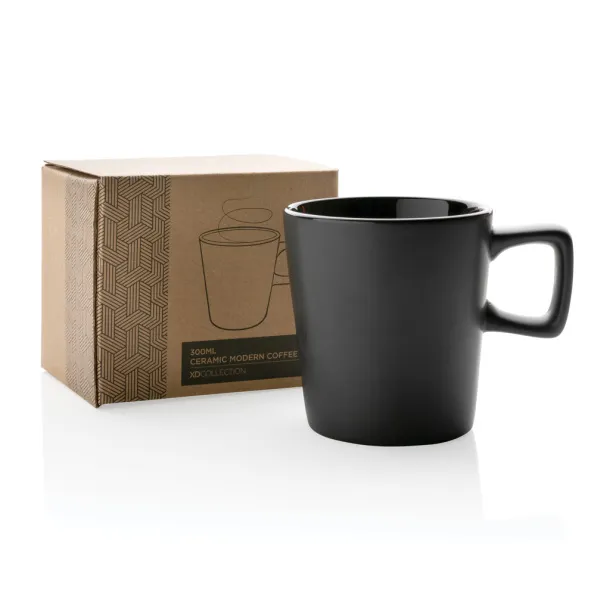  Ceramic modern coffee mug - XD Collection Black Black