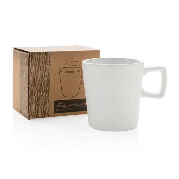  Ceramic modern coffee mug - XD Collection White White