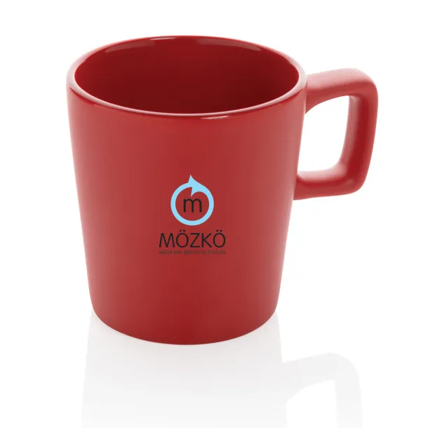  Keramička šalica za kavu, 300 ml - XD Collection Crvena