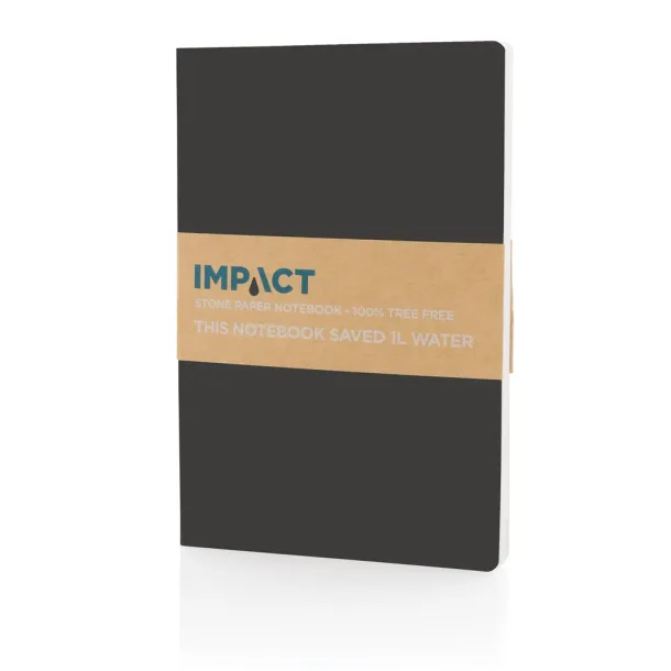  Impact softcover stone paper notebook A5 - XD Collection Black 