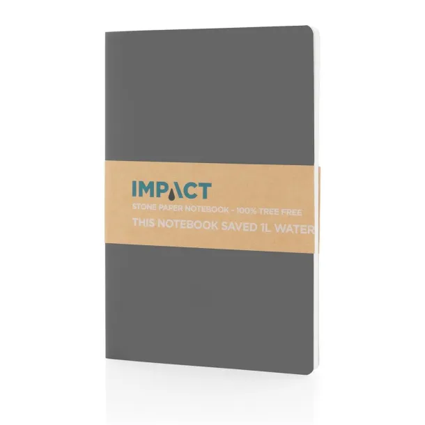  Impact softcover stone paper notebook A5 - XD Collection Anthracite 