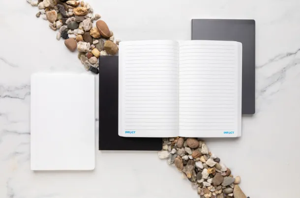  Impact softcover stone paper notebook A5 - XD Collection White 