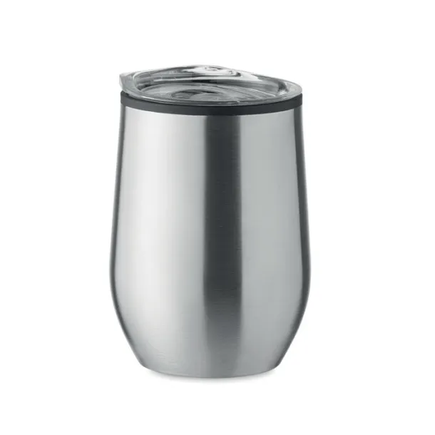 CHIN CHAN Double wall travel cup 350 ml Matt Silver