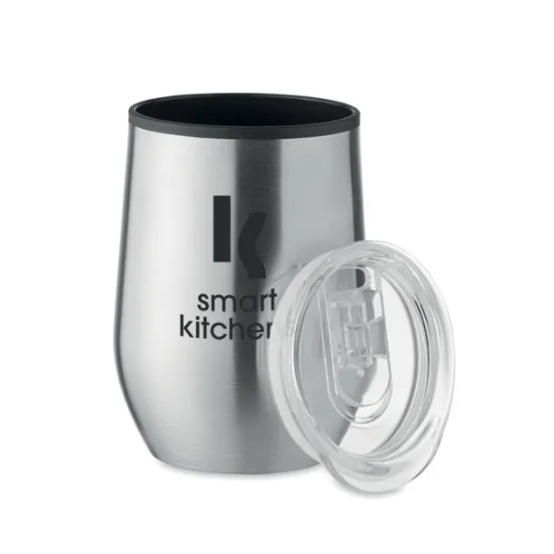 CHIN CHAN Double wall travel cup 350 ml Matt Silver