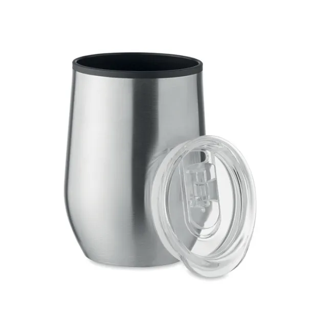 CHIN CHAN Double wall travel cup 350 ml Matt Silver