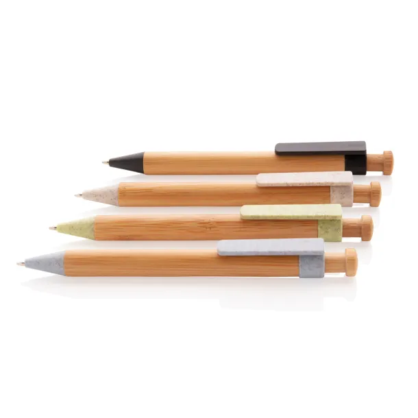  Bamboo pen with wheatstraw clip - XD Collection Black 