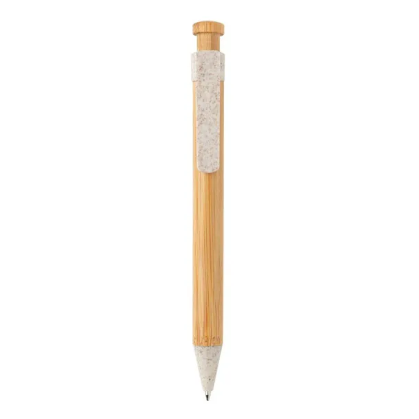  Bamboo pen with wheatstraw clip - XD Collection White 