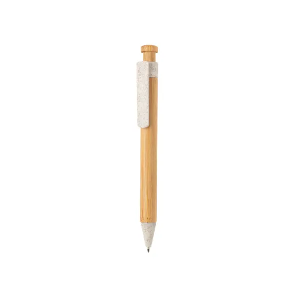  Bamboo pen with wheatstraw clip - XD Collection White 