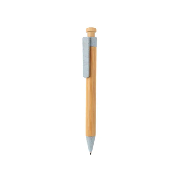  Bamboo pen with wheatstraw clip - XD Collection Blue 