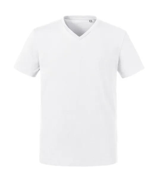  Men's Pure Organic V-Neck Tee - Russell Pure Organic Bijela