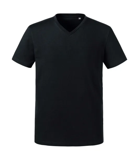  Men's Pure Organic V-Neck Tee - Russell Pure Organic Black