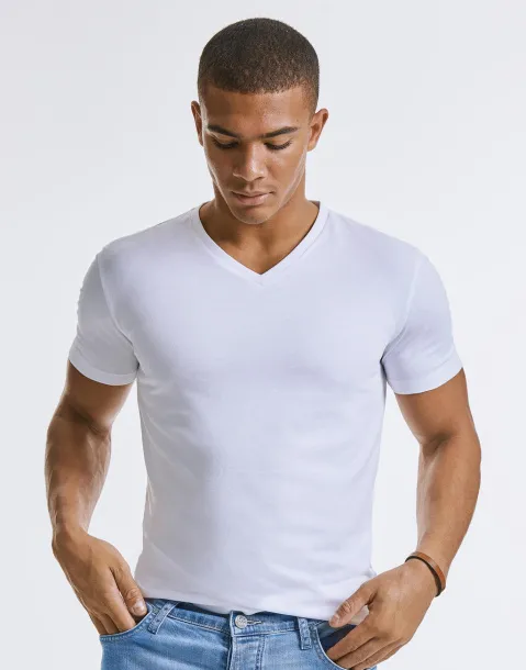  Men's Pure Organic V-Neck Tee - Russell Pure Organic