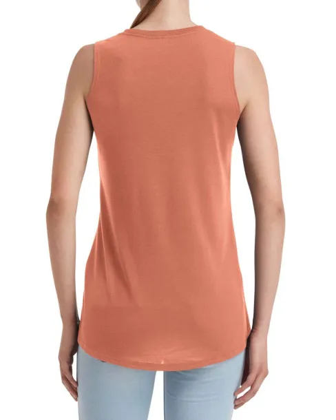  WOMEN'S FREEDOM SLEEVELESS TEE - Anvil Terracotta