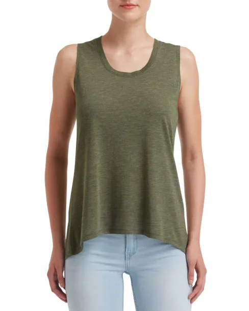  WOMEN'S FREEDOM SLEEVELESS TEE - Anvil Moss