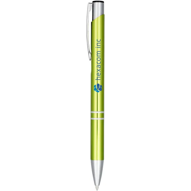 Moneta anodized aluminium click ballpoint pen Lime