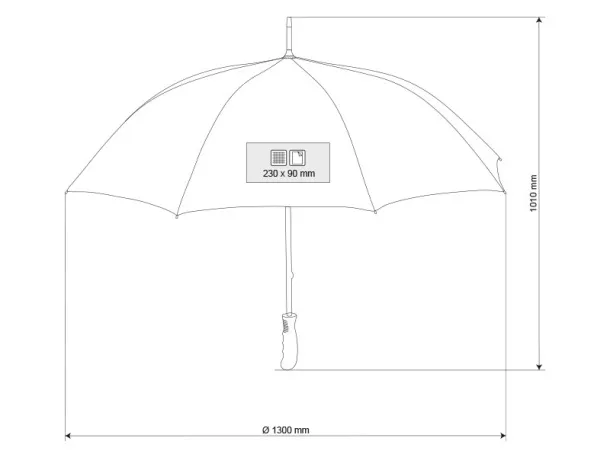 GOLFER umbrella with automatic opening - CASTELLI Black