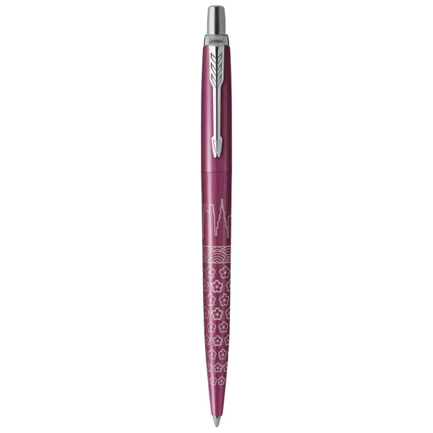 Parker Jotter SE Global Icons colour trim ballpoint pen - Parker Transparent pink