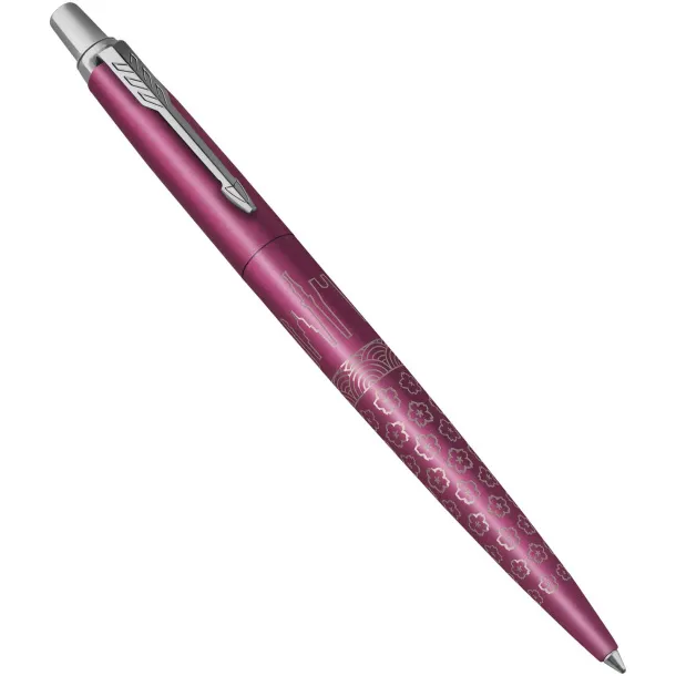 Parker Jotter SE Global Icons colour trim ballpoint pen - Parker Transparent pink