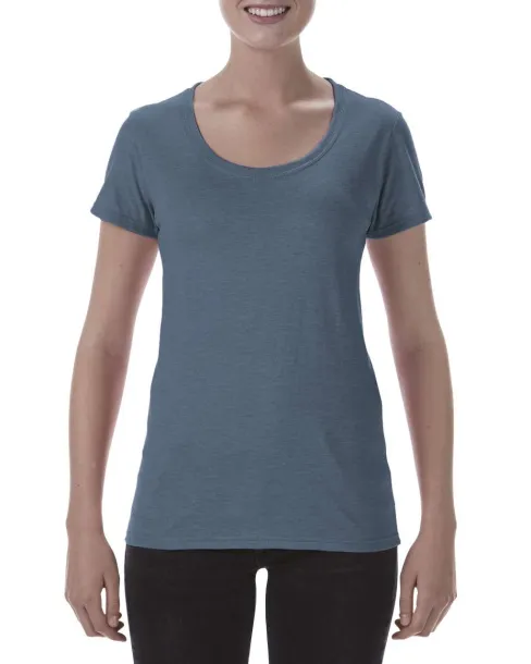  SOFTSTYLE® LADIES' DEEP SCOOP T-SHIRT - Gildan Heather Navy