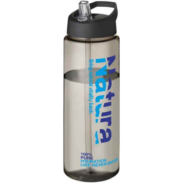 H2O Vibe 850 ml spout lid sport bottle - Unbranded Charcoal Solid black