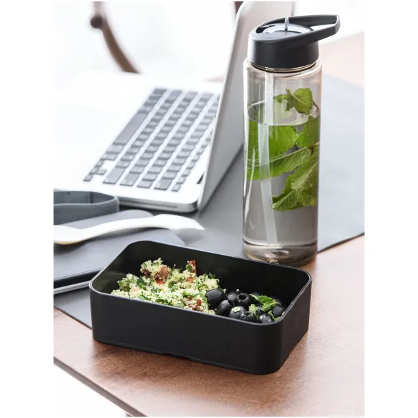 H2O Vibe 850 ml spout lid sport bottle Charcoal Crna