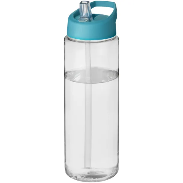 H2O Vibe 850 ml spout lid sport bottle - Unbranded White Aqua blue