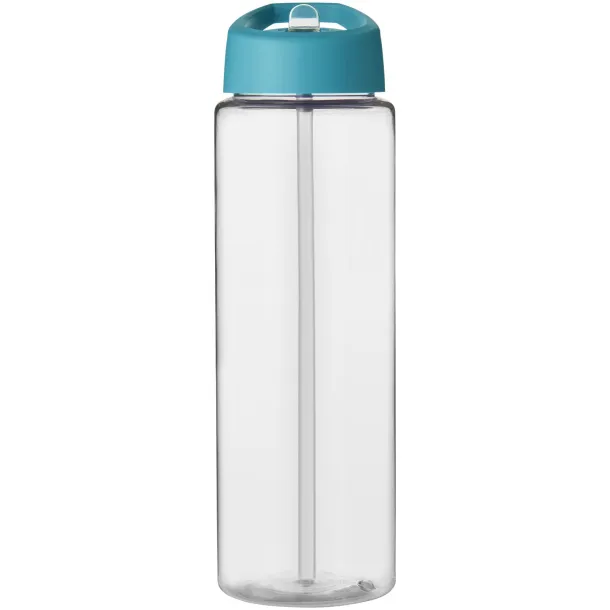 H2O Vibe 850 ml spout lid sport bottle - Unbranded White Aqua blue