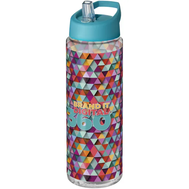 H2O Vibe 850 ml spout lid sport bottle White Aqua blue